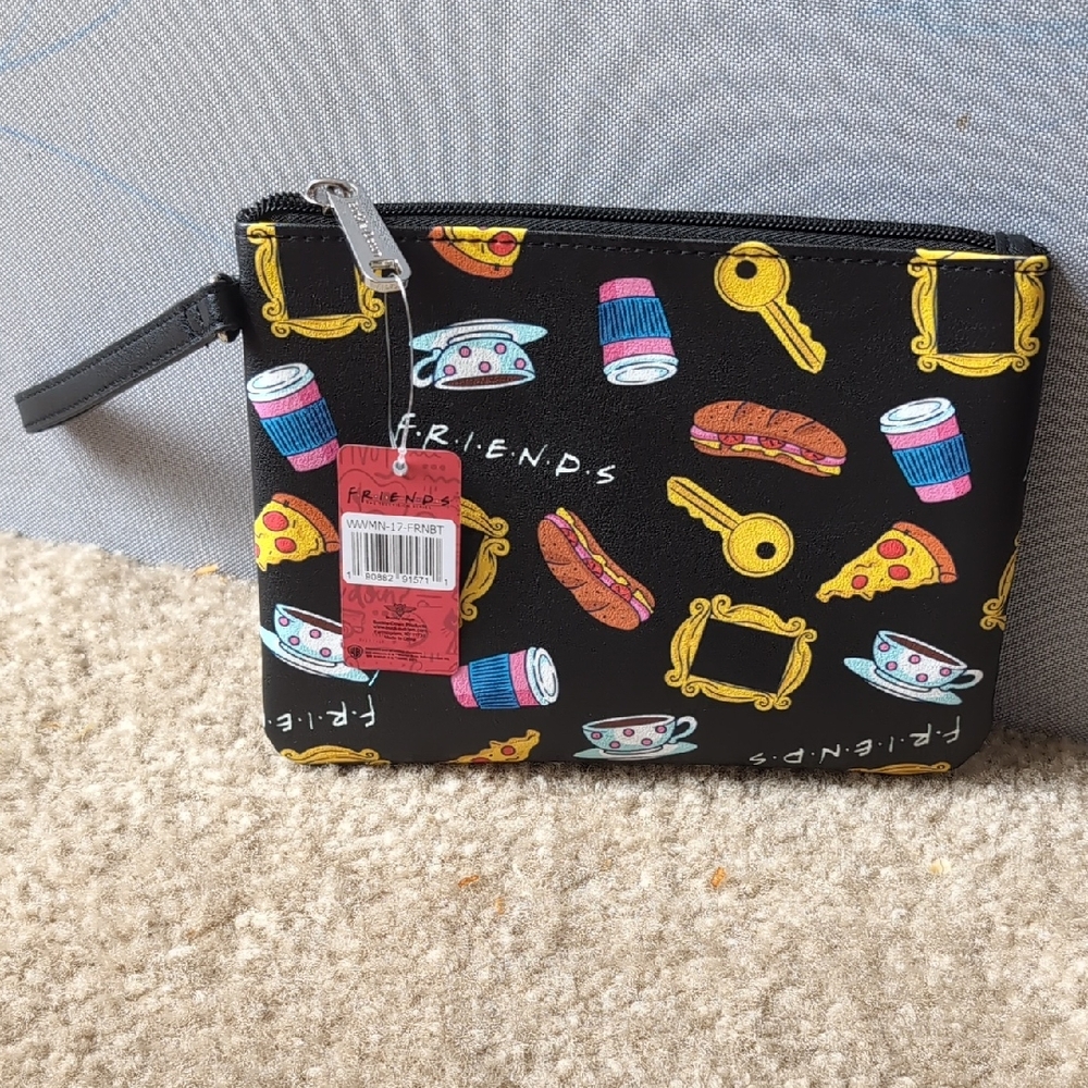 Buckle-Down Black Friends Themed Clutch